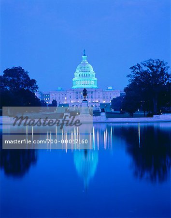 The Capitol Building at Night Washington, DC, USA