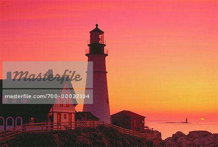Portland Head Lighthouse at Dusk Maine, USA