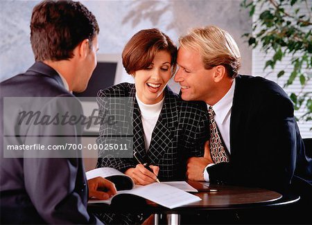 Couple at Business Meeting