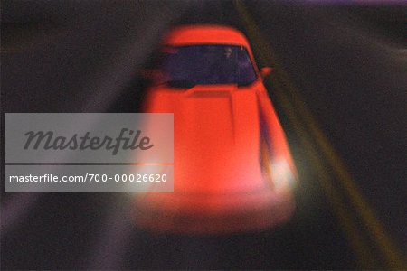 Blurred View of Speeding Car