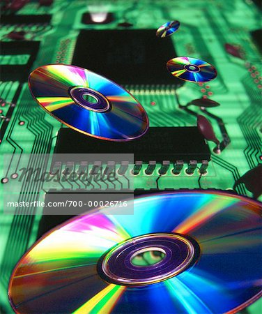 Compact Discs and Circuit Board