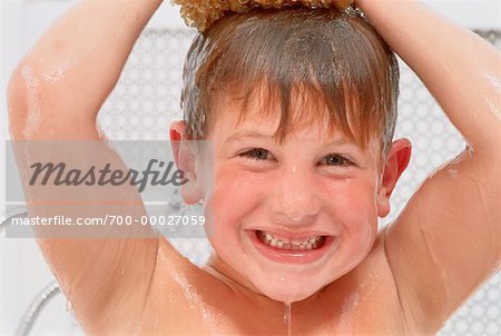 Portrait of Child in Bathtub