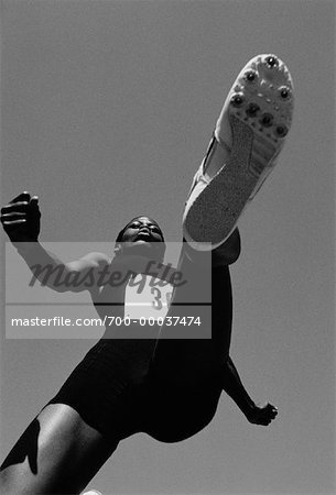Female Athlete Long Jumping
