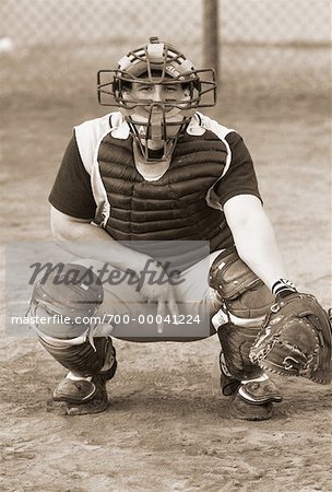 Baseball Catcher Giving Sing Stock Photo - Download Image Now - Baseball  Catcher, Sign, Baseball - Sport - iStock