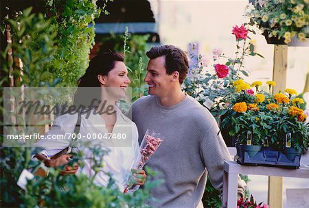 Couple at Flower Shop