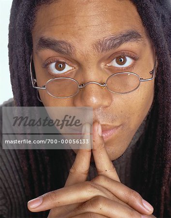 Portrait of Man Wearing Eyeglasses