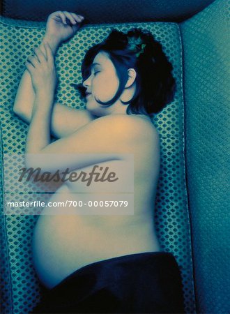 Nude Pregnant Woman Sleeping on Sofa - Stock Photo - Masterfile -  Rights-Managed, Artist: Elizabeth Knox, Code: 700-00057079