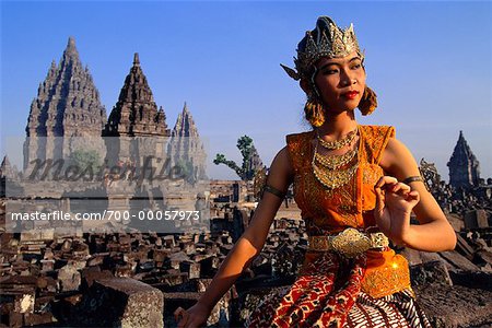 Dancer at Prambanan Hindu Temple Jogjakarta, Java, Indonesia