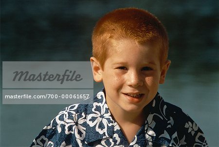 Portrait of Boy near Water