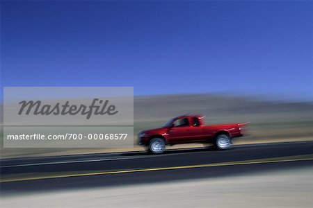 Pick-Up Truck on Highway Arizona, USA
