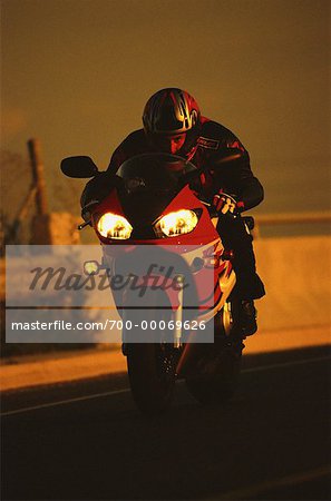 Motorcyclist Speeding on Road Woodbridge, Ontario, Canada