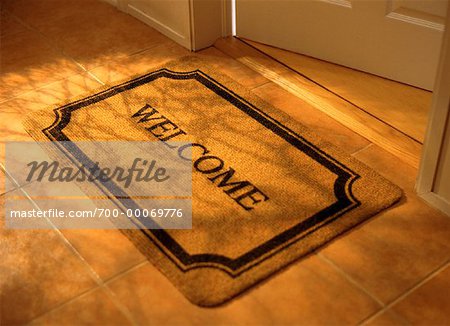 Welcome Mat in Doorway