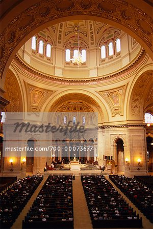Interior Of Cathedral St Paul Minnesota Usa Stock Photo