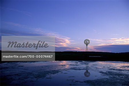 Windmill near Lake Nebraska, Sand Hills, Nebraska, USA