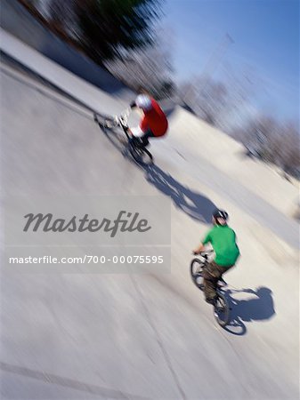 BMX Bikers at Skatepark Toronto, Ontario, Canada