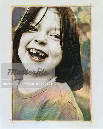 Portrait of Girl with Missing Tooth
