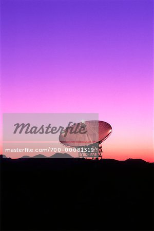 Satellite Dish at Jet Propulsion Lab at Sunset Goldstone, California, USA