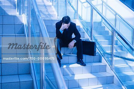 Businessman on Stairs