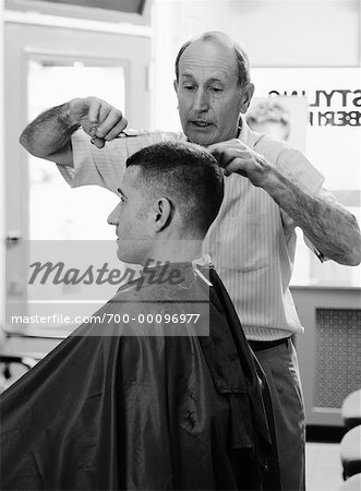 Man Getting Haircut Stock Photo Masterfile Rights Managed