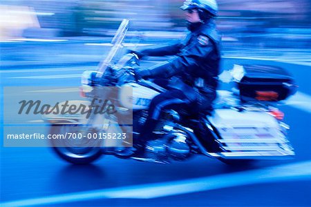 Police Officer on Motorcycle