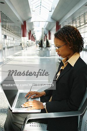 Woman with Laptop Computer