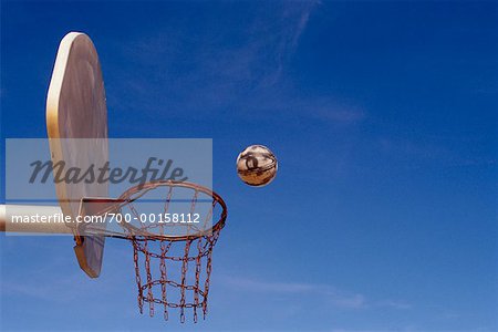 Basketball and Basketball Net