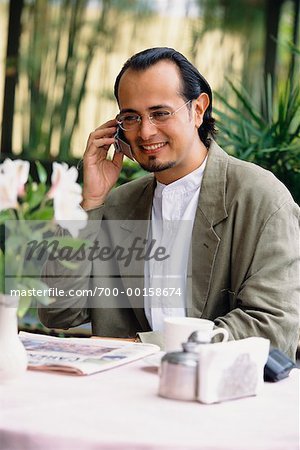 Man Sitting Outdoors