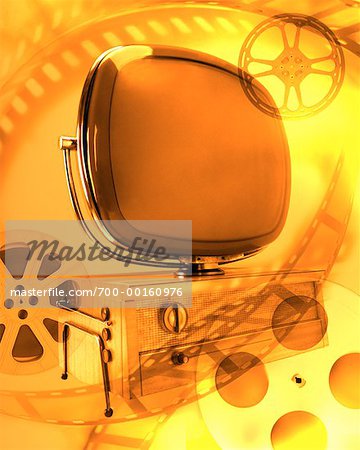 Abstract of Vintage Television and Film Reels