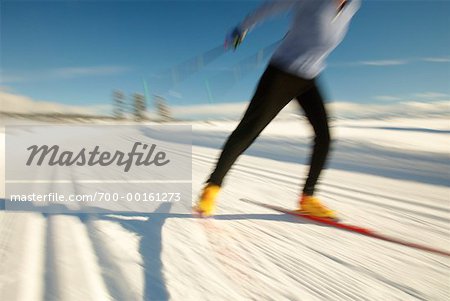 Woman Cross Country Skiing