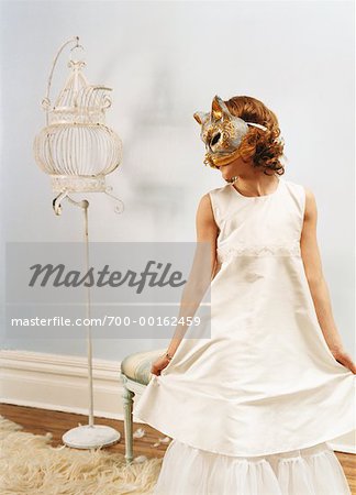 Girl Wearing Cat Mask Girl Wearing Cat Mask