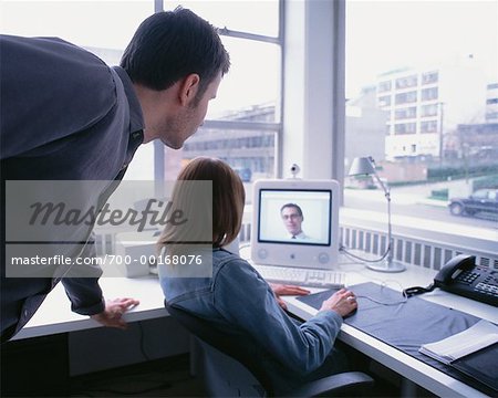 Business People Video Conferencing
