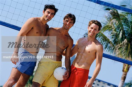 Men Playing Beach Volleyball - Stock Photo - Masterfile - Rights-Managed,  Artist: Kevin Dodge, Code: 700-00178993