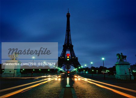 Eiffel Tower and Pont d'Iena Paris France
