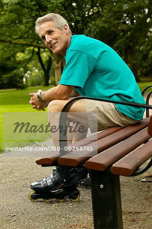 Man Wearing In-Line Skates