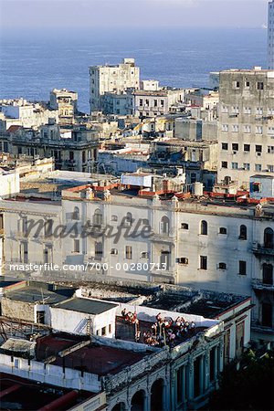Children Playing on School Rooftop Havana Cuba