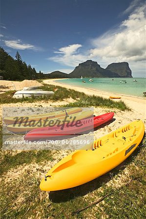 Boats on Shore Lord Howe Island, Australia