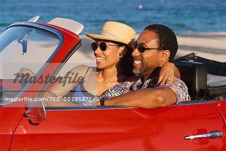 Couple in a Convertible