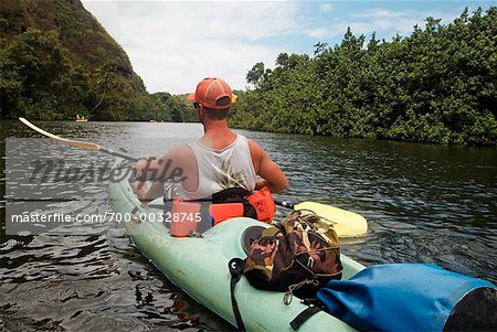 Man Kayaking