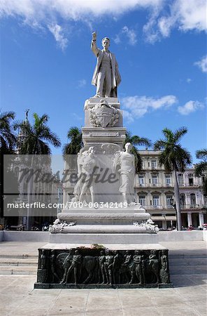 Statue of Jose Julian Marti Parque Central, Havana, Cuba