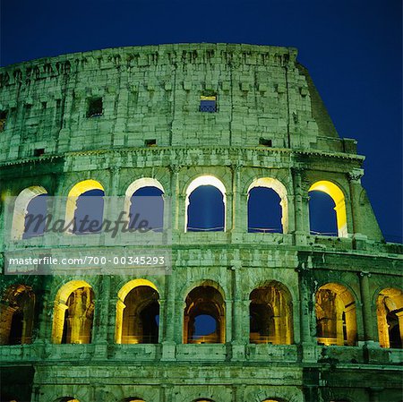 The Colosseum at Night Rome, Italy