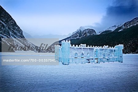 Tote Bag of Ice Castle on Lake Louise. Banff National Park