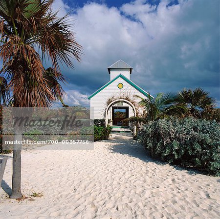 Church on Beach Half Moon Cay, Bahamas