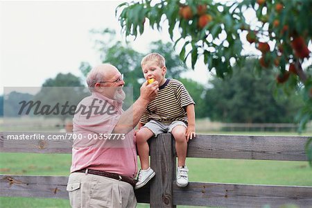 Portrait of a Grandfather and Grandson