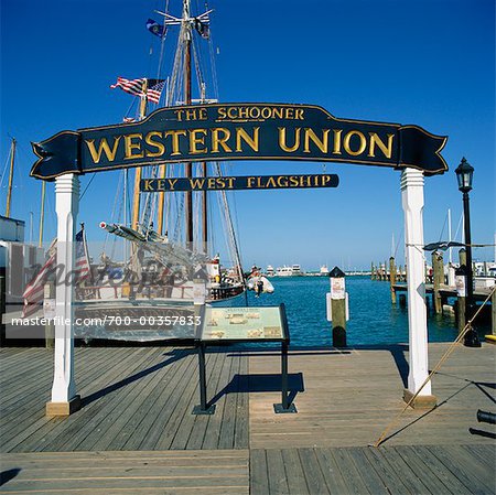 Florida Memory • Close-up view of the historic schooner Western Union -  Key West, Florida.