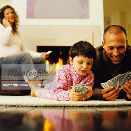 Family Relaxing in Living Room