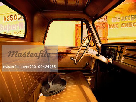 Interior Of Old Truck Stock Photo Masterfile Rights