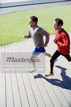 Two Men Jogging