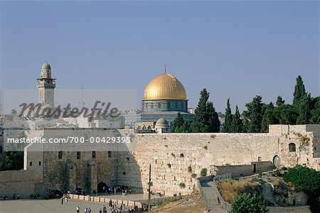 The Wailing Wall and the Dome of the Rock, Jerusalem, Israel