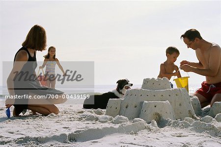 Family on the Beach - Stock Photo - Masterfile - Rights-Managed