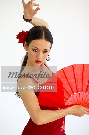 Woman Dancing with Fan